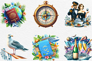 Cruise Adventure Summer Clipart, an Illustration by Black Bird Studio (Thumbnail 6 of 6)