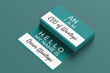 Business Card Simple Modern, a Business Card Template by Oskar Wantopi