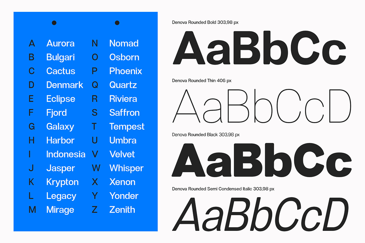 Denova Rounded, a Sans Serif Font by Fargun Studio (Photo 3 of 15)