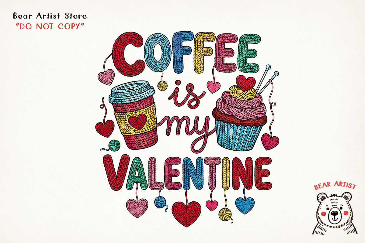 Valentine Crochet Coffee Sublimation, an Illustration by GlitterCraft (Photo 18 of 41)