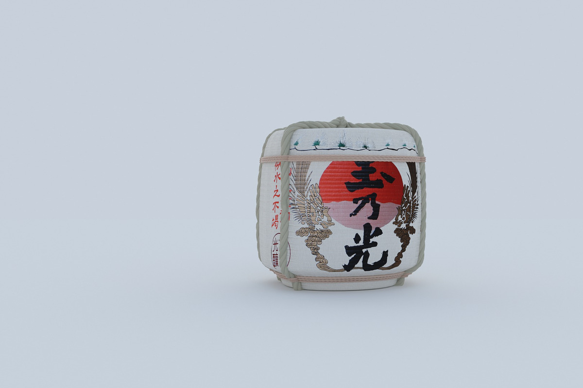 Japanese Sake Barrels, a Food & Drink 3D Model by 3DTreatment (Photo 13 of 24)