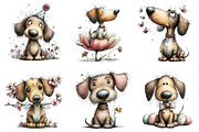 Whimsical Spring Dachshund Clipart, an Illustration by Dream Creation (Thumbnail 2 of 6)