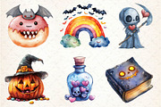 Halloween Kawaii Spooky Clipart, an Illustration by Dream Creation (Thumbnail 2 of 7)