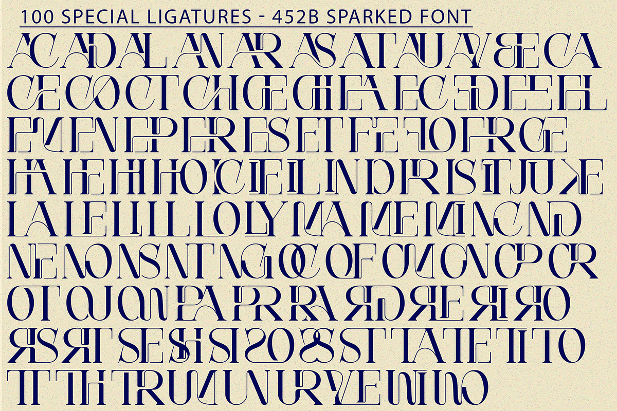 452B Sparked Font, a Serif Font by 177Studio (Photo 8 of 8)