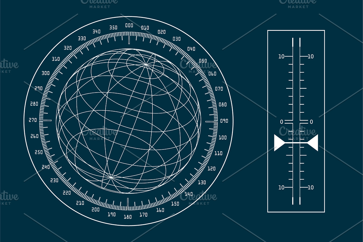 Vector HUD user interface elements, a Technology Illustration by MSA ...