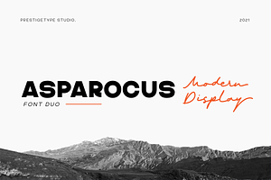 Asparocus Modern Font Duo