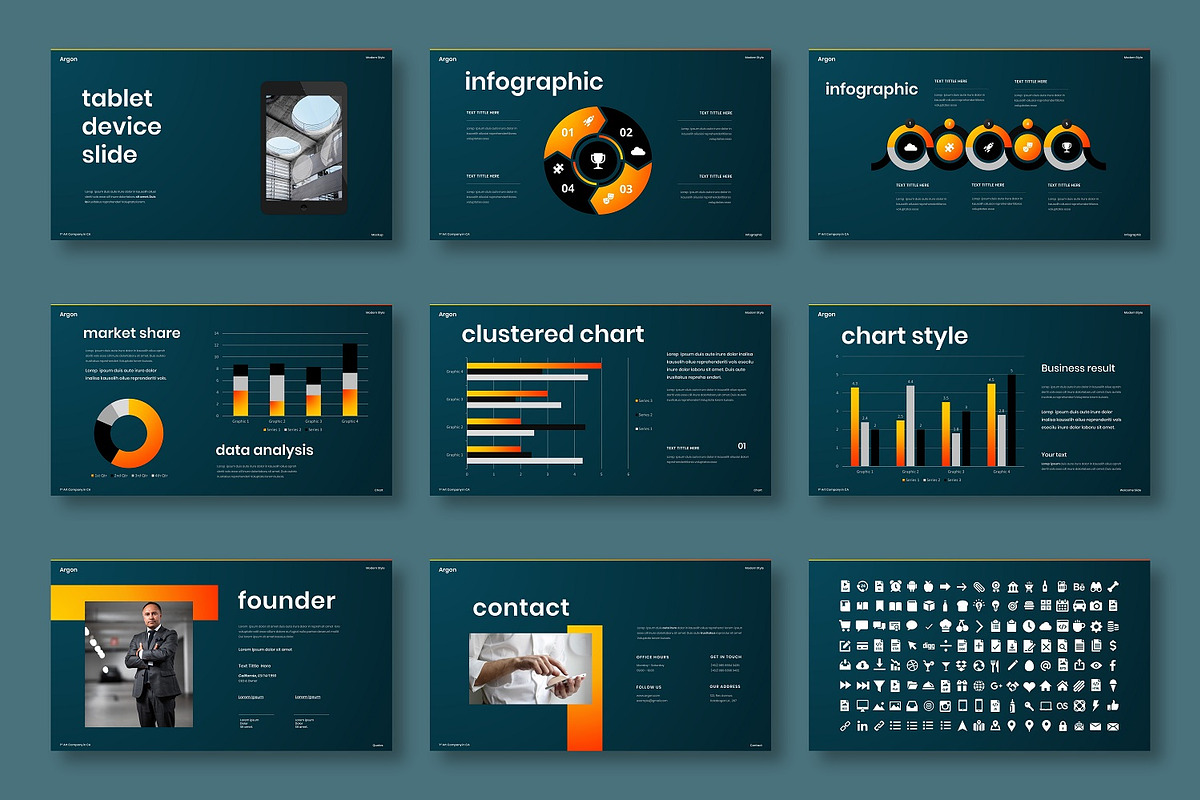 Argon - Business Google Slide, a Presentation Template by Dens Creative Studio (Photo 5 of 7)