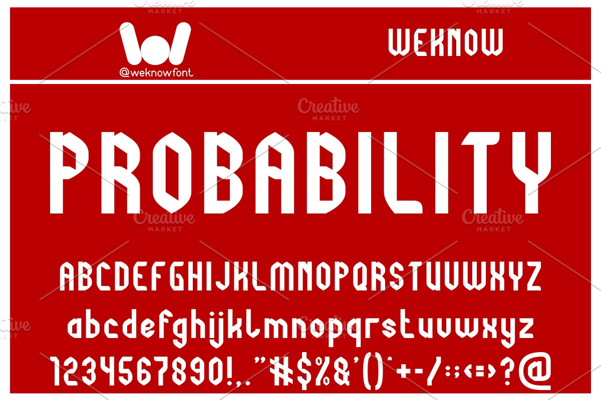 Probability font, a Font by weknow (Photo 1 of 5)