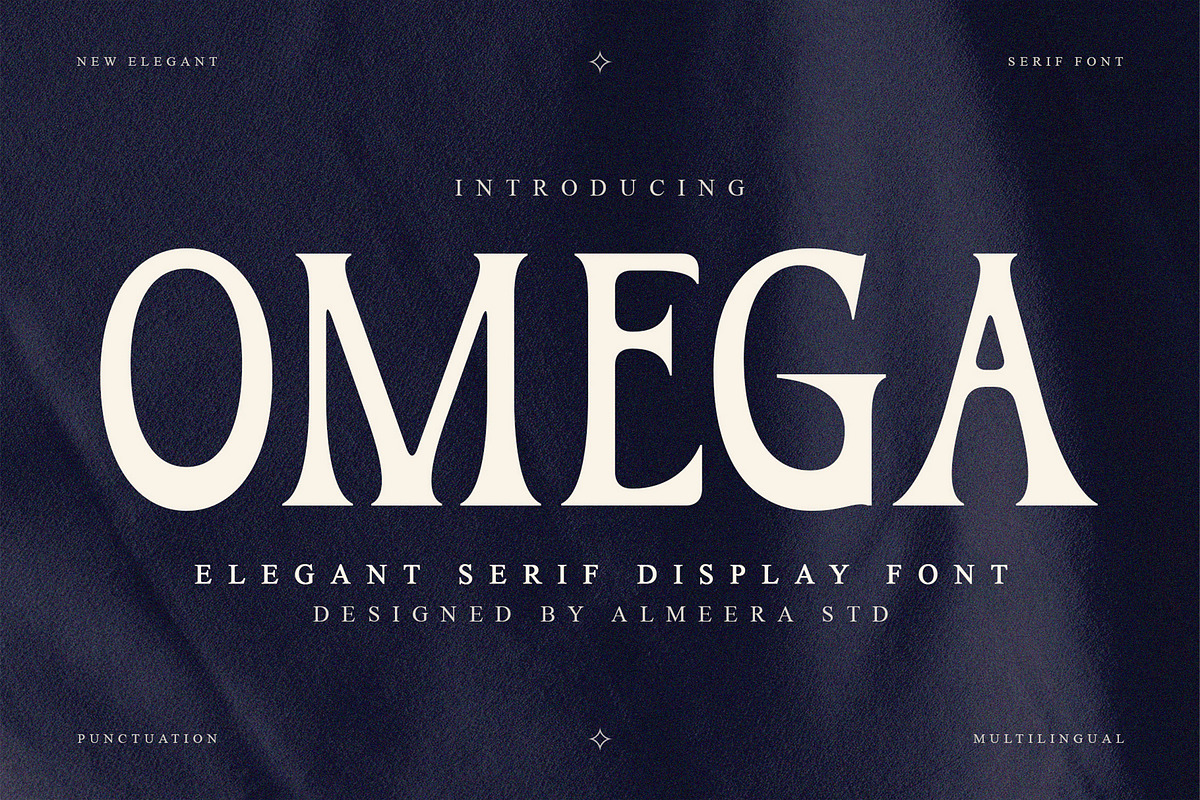 Omega – Serif Display Font, a Serif Font by Almeera Std (Photo 1 of 10)