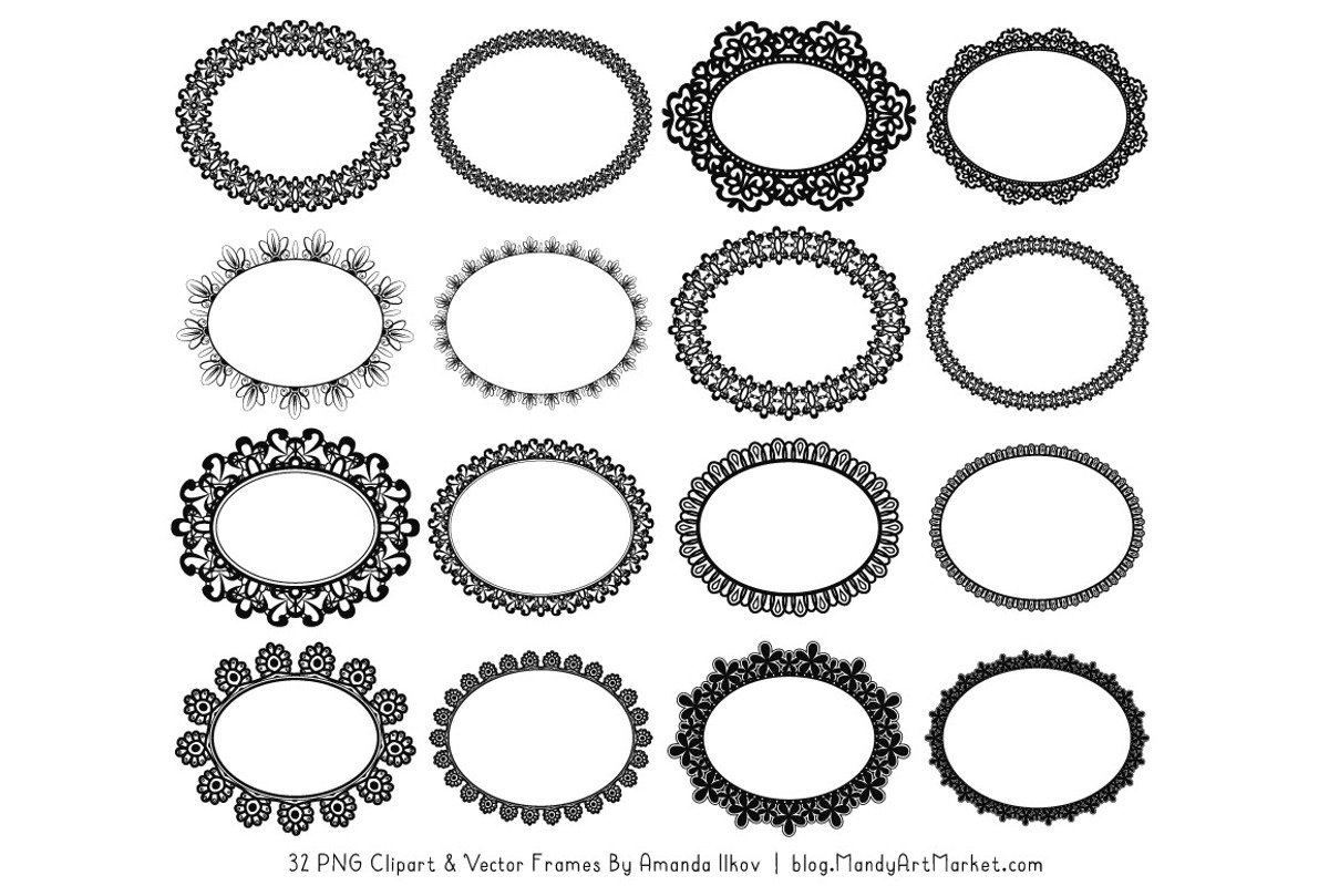 Black Round Lace Frames, an Illustration by Amanda Ilkov (Photo 4 of 5)