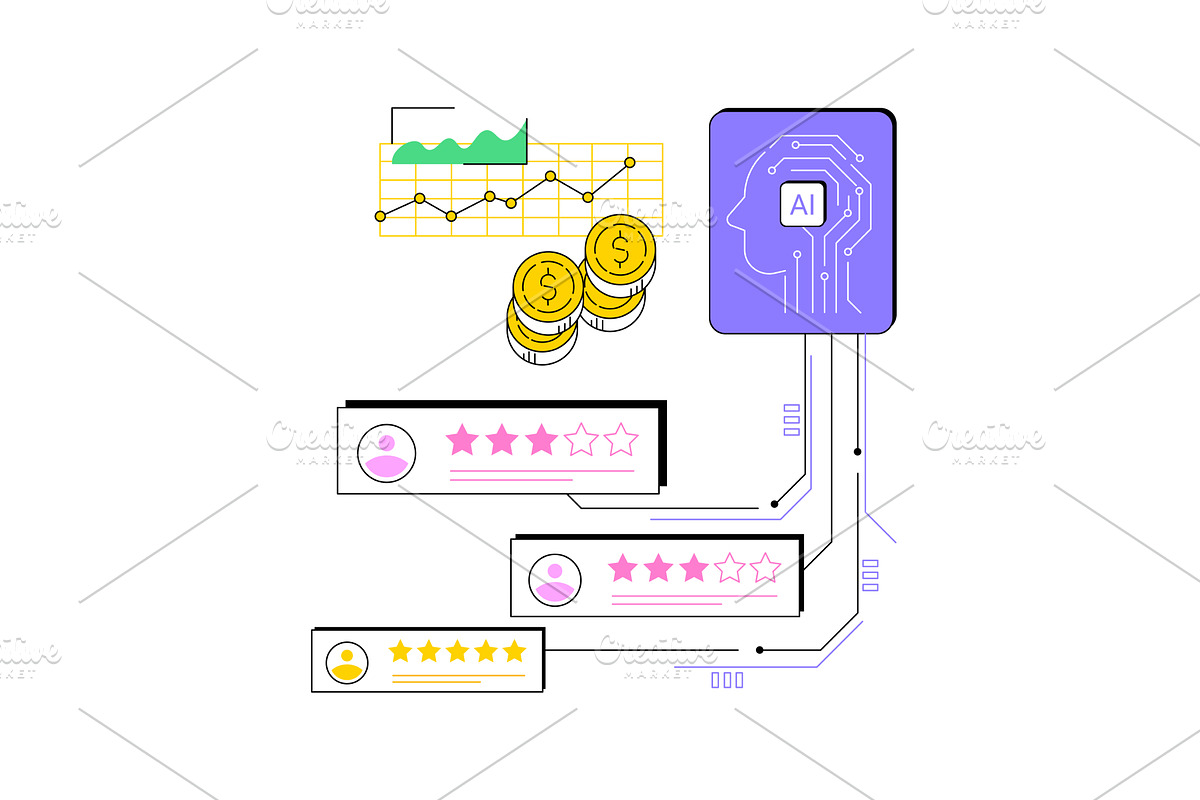AI-Powered Customer Experience, a Technology Illustration by Visual Generation