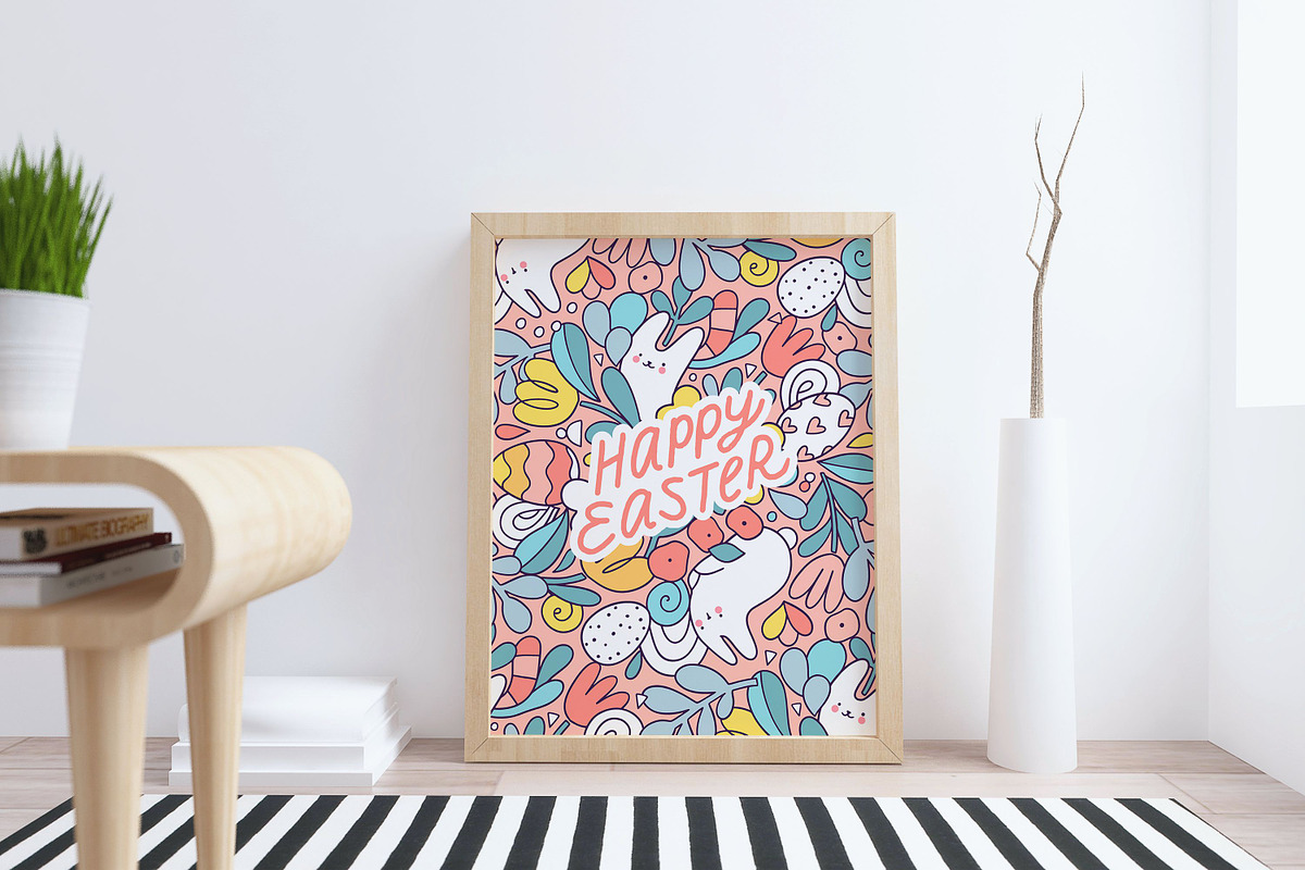 Happy Easter doodles and patterns, an Illustration by kostolom3ooo (Photo 8 of 11)
