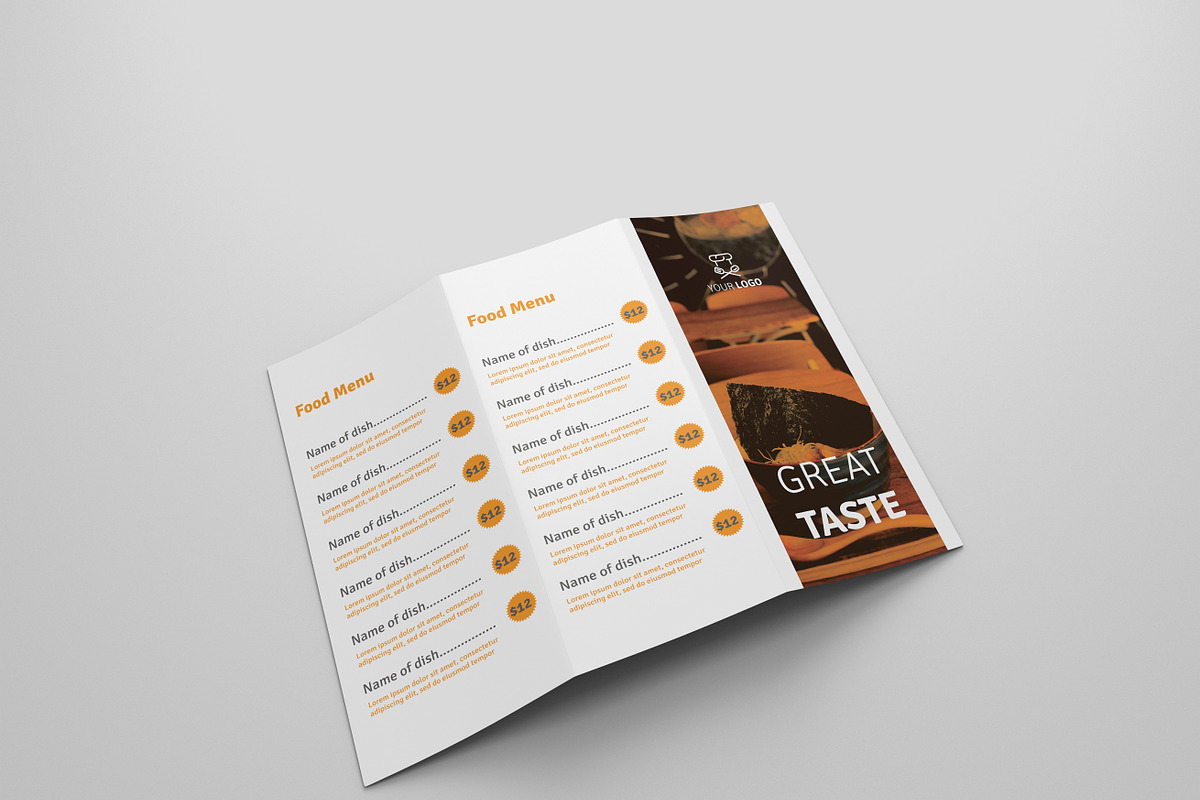 6 Food Menu Tri Fold Bochures, a Brochure Template by Creatricks (Photo 11 of 13)