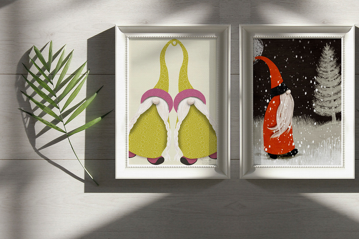 Holiday Gnome Illustrations Set, a Decorative Illustration by White Lane Studio (Photo 9 of 11)