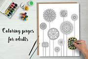 Ethnic Flowers Coloring Book, a Texture Illustration by Dasha_D (Thumbnail 1 of 5)