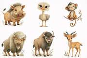 Safari Baby Animals Clipart, an Illustration by DreamArtGraphic (Thumbnail 3 of 8)