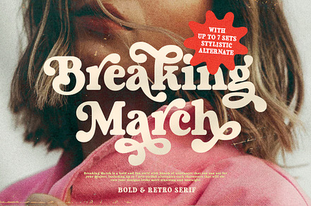 Breaking March - Groovy Bold Serif, a Serif Font by Sarid Ezra
