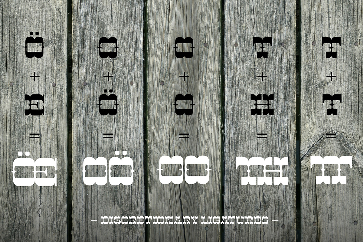 Cayuse Display Font + Word Logos preview 5