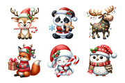 Christmas Animals Clipart, an Illustration by Design Market (Thumbnail 3 of 5)