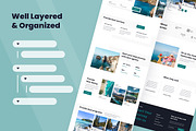 Travel Agency Website UI Kit, a Wireframe Template by INSPR STD (Thumbnail 5 of 6)