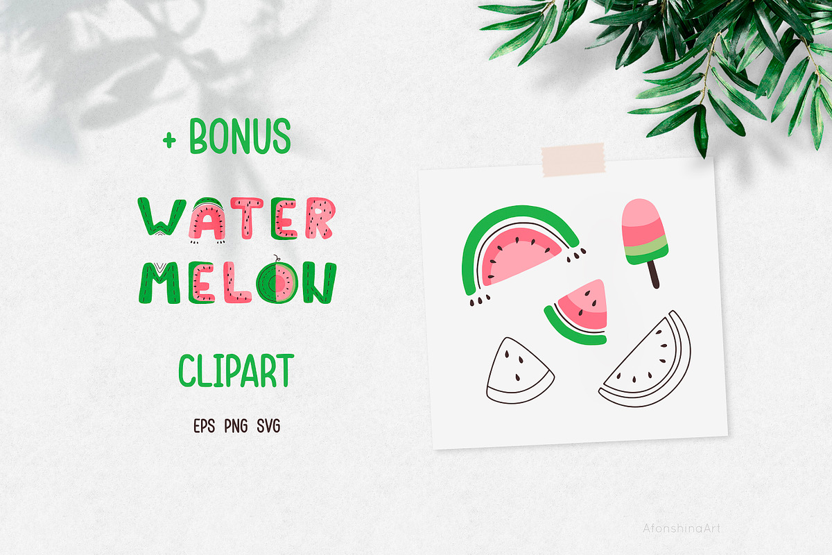 Watermelon alphabet set, an Illustration by AfonshinaArt (Photo 7 of 8)