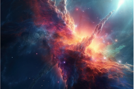 Cosmic galaxy background space, an Abstract Photo by Ylivdesign