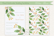 Floral Watercolor Wedding Invitation, an Invitation Template by Love Design (Thumbnail 1 of 7)
