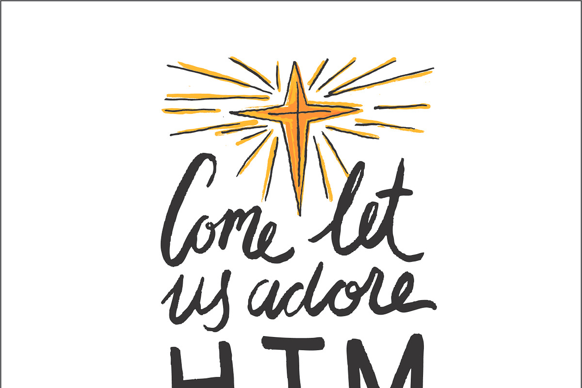 Come Adore the King Star and Manger, an Illustration by Shiny Penny Studio (Photo 2 of 2)