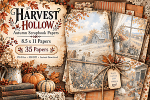 Harvest Hollow 8.5x11 Autumn Back