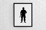 Soldier Silhouettes SVG, a Work Illustration by newminddesign (Thumbnail 2 of 3)