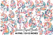 Unicorn Clipart, a Graphic by CitraGraphics (Thumbnail 1 of 5)