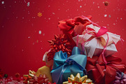 86 Gift boxes with ribbons and bows, a Holiday Photo by Handmadefont (Thumbnail 14 of 90)