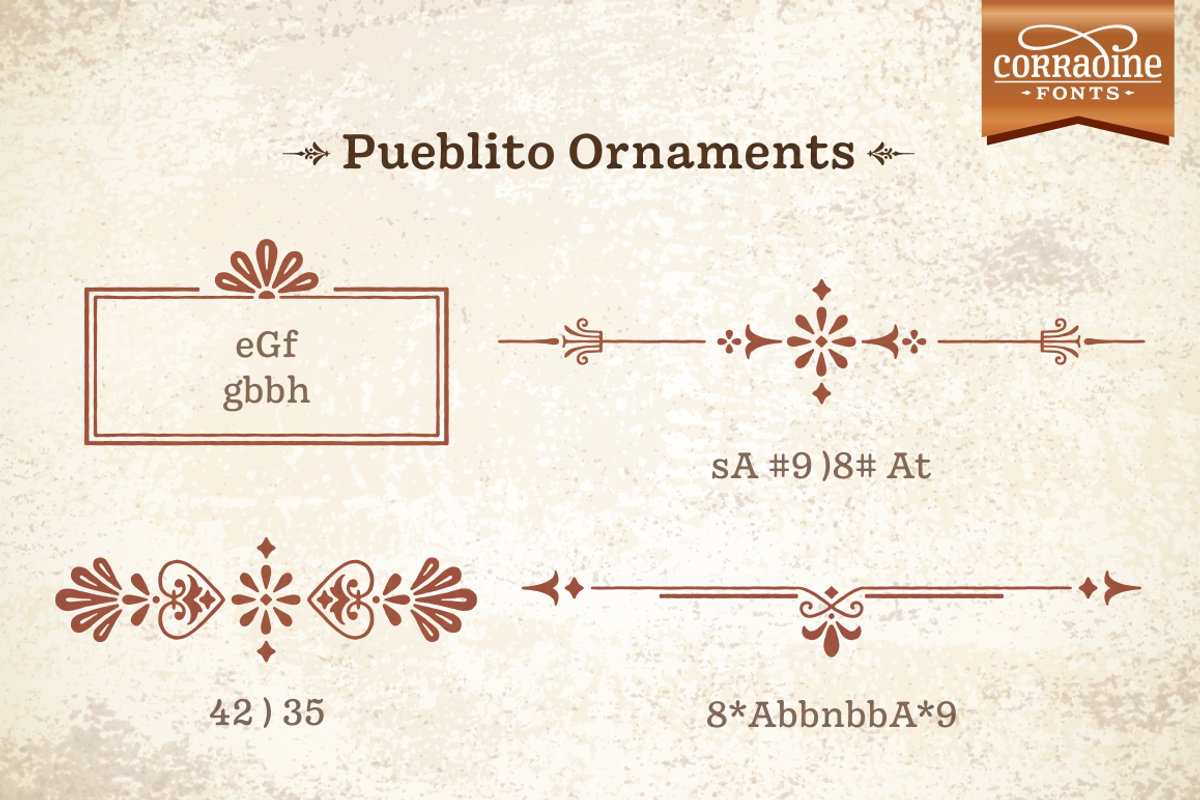 Pueblito font family preview 6