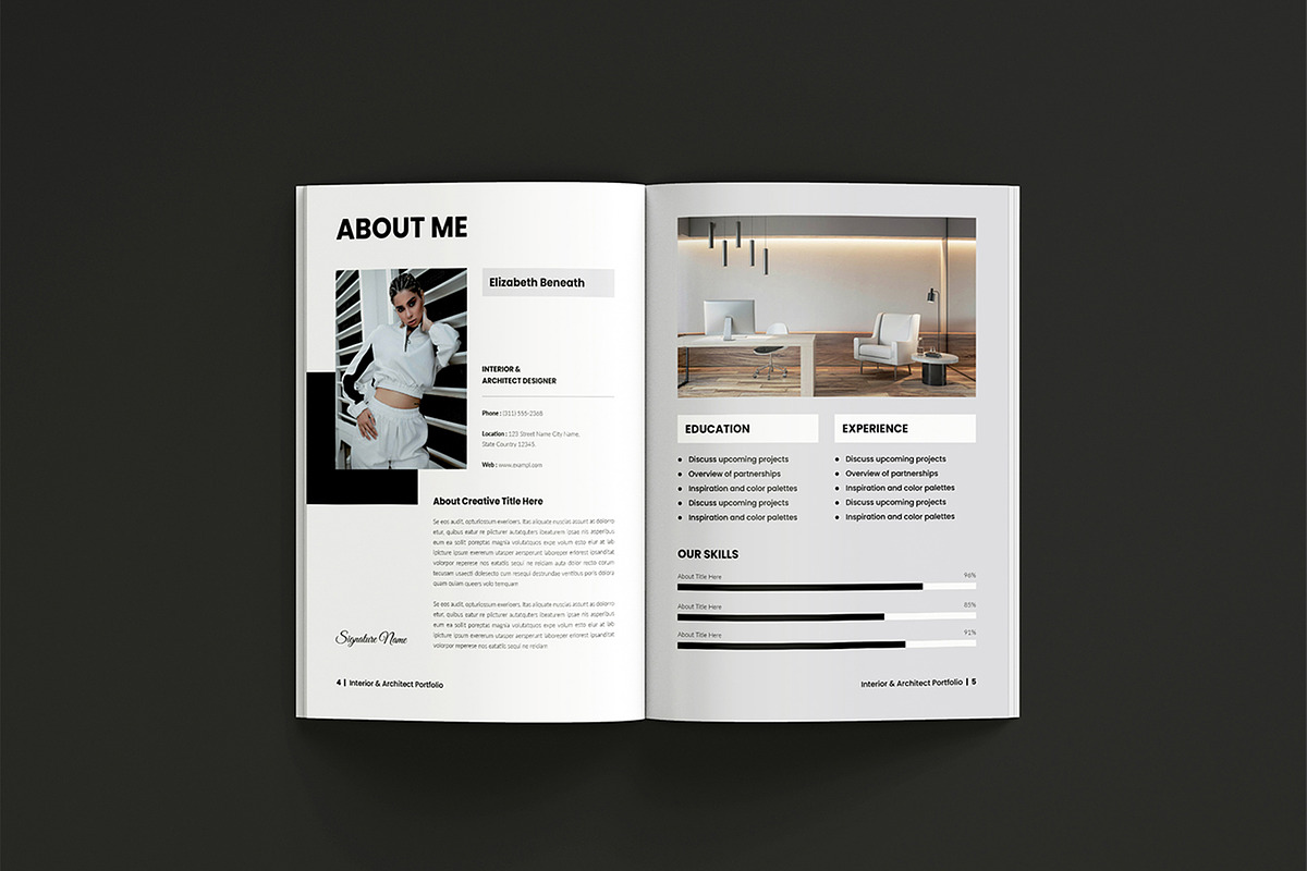Interior Design Portfolio Template, a Brochure Template by Spark_Creative (Photo 4 of 15)
