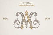 MA AM Wedding Monogram Logo, a Branding & Logo Template by LogoAV (Thumbnail 5 of 6)