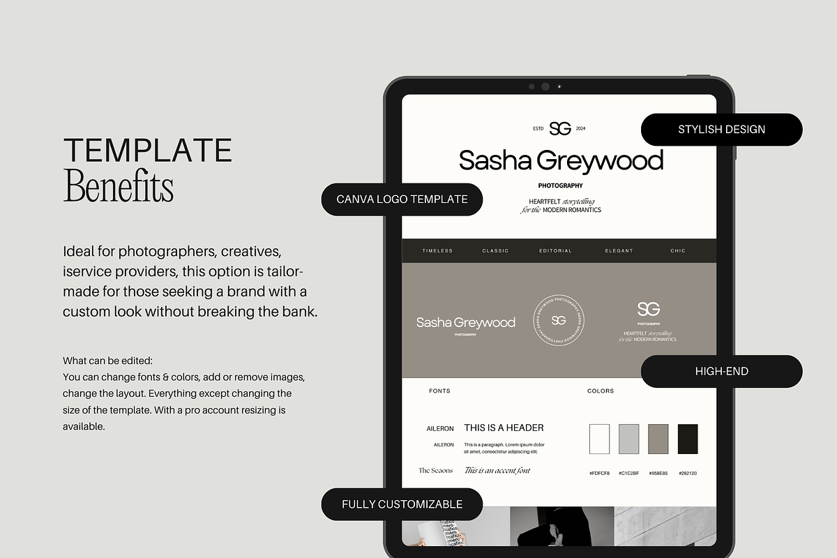 Modern Canva Logo Template, a Branding & Logo Template by Studio Witzenhausen (Photo 2 of 9)