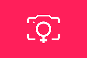 female photographer logo, a Branding & Logo Template by devastd