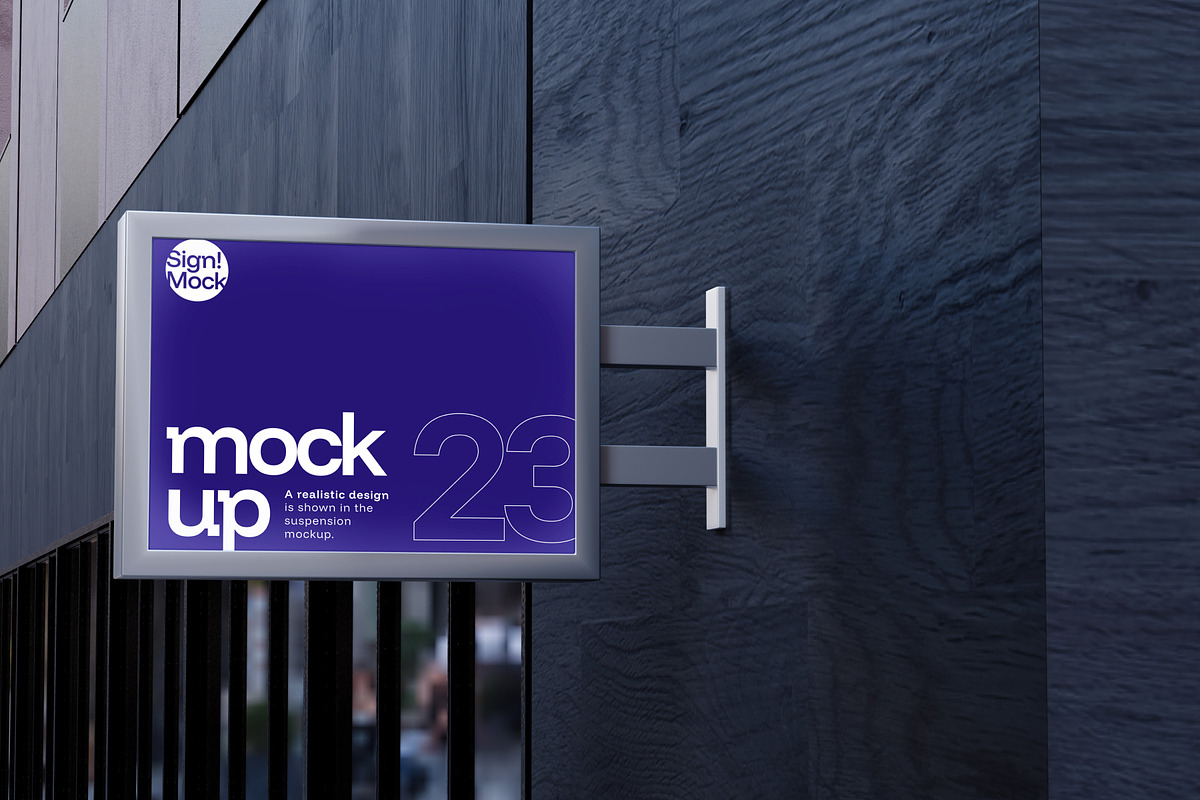 Signboard Mockup, an Advertising Mockup by SLAB! Design (Photo 4 of 8)