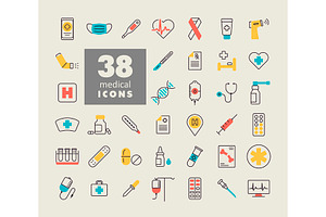 38 Medical vector icons