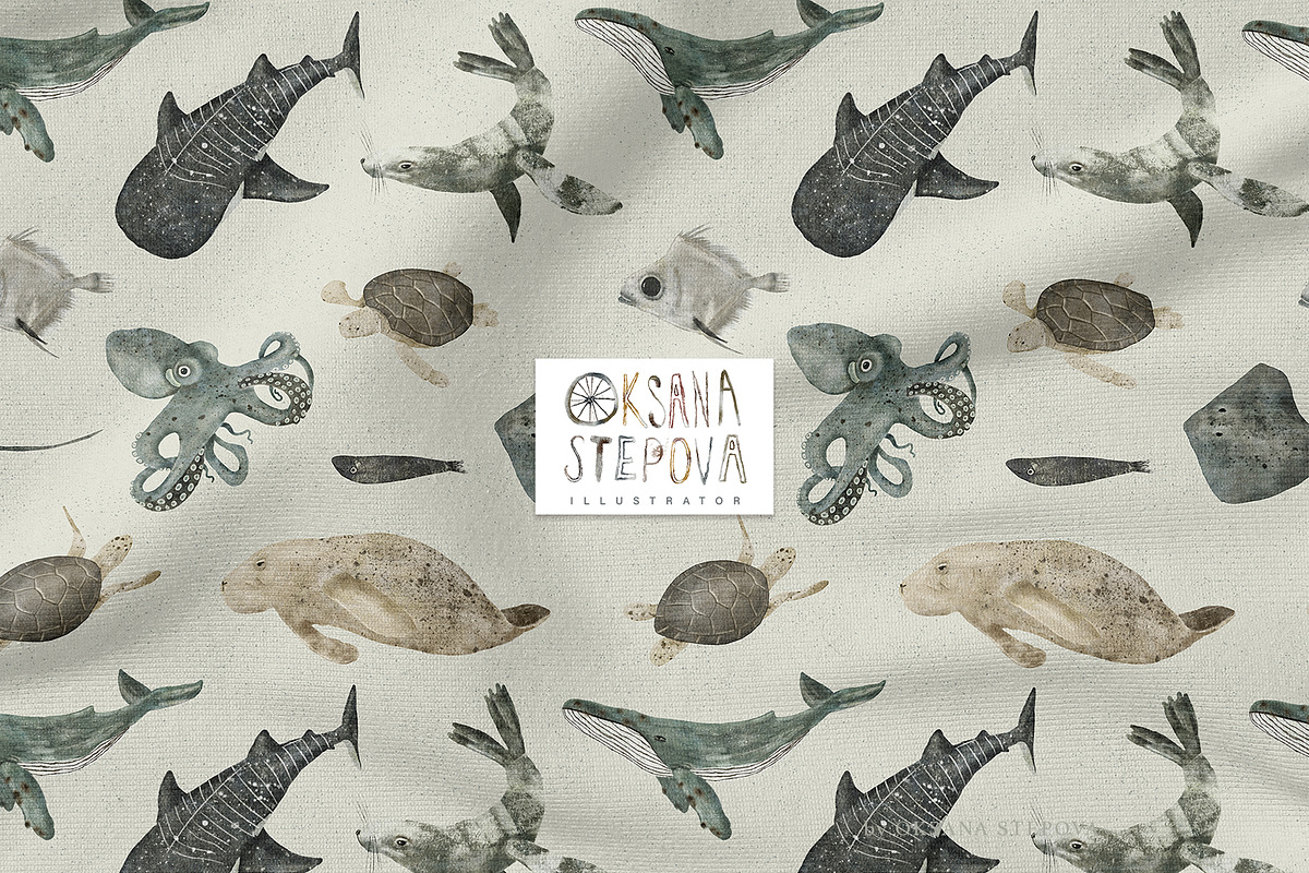 AQUATALES | 170+ elements, an Animal Illustration by Oksana Stepova (Photo 9 of 19)