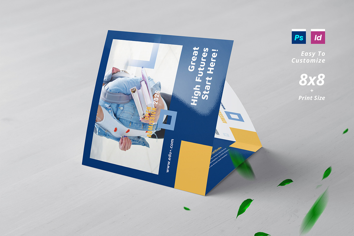 Education Square Trifold Brochure, a Brochure Template by Designsoul14 (Photo 1 of 5)