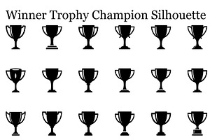 Winner Trophy Champion Silhouette, a Graphic by Artivon