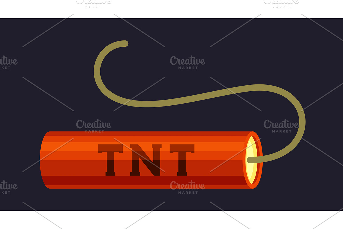 TNT. dynamite box, red detonators, an Object Illustration by Multigon