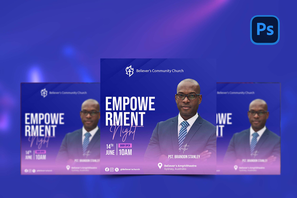 Sunday Service flyer, a Social Media Template by Believe Creatives (Photo 1 of 2)