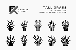 Tall Grass Icon Vector, an Icon by Akatype Studio