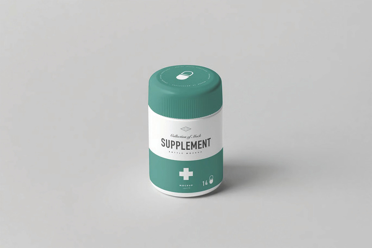 Supplement Jar and Box Mockup, a Packaging Mockup by DesignRushMarket (Photo 10 of 12)