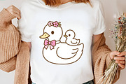 Cute Mama Duck SVG, an Object Graphic by Creative Art (Thumbnail 5 of 6)