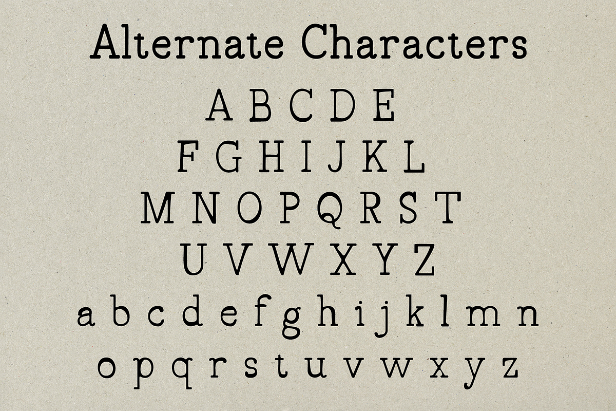 Draftside Typewriter, a Slab Serif Font by Randi Irvan | Rvandtype (Photo 8 of 10)