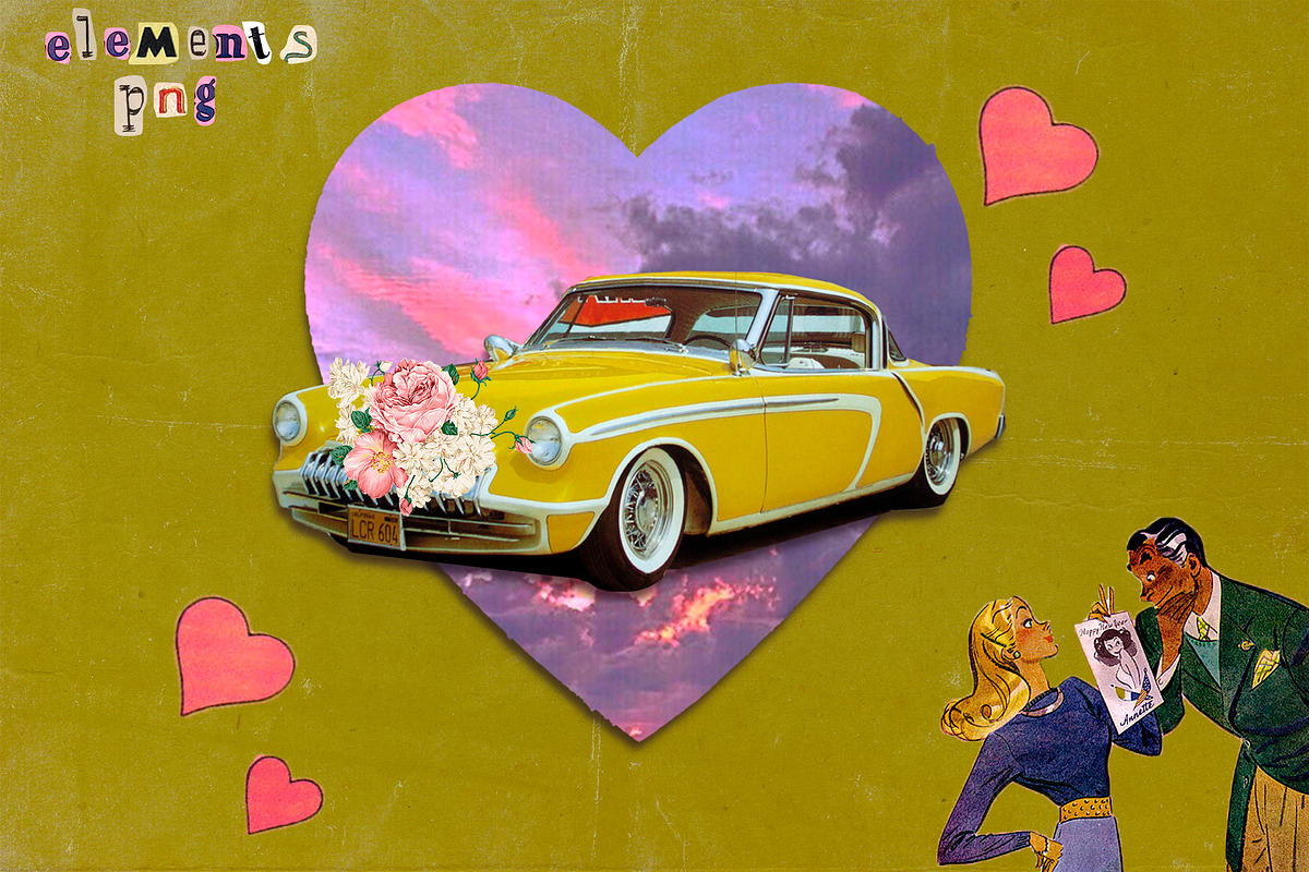Valentines day RETRO Design SET, an Object Graphic by Alexiva (Photo 2 of 7)