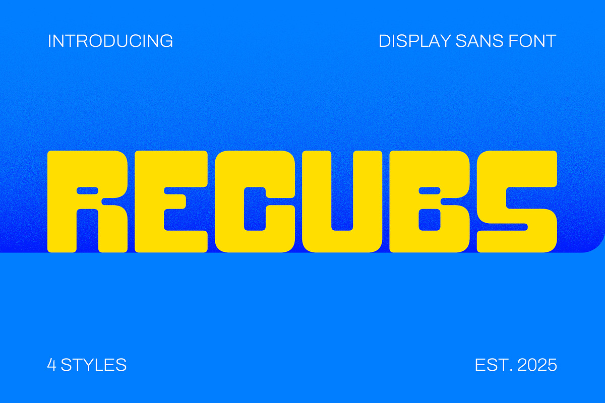 Recubs - Display Sans Font, a Sans Serif Font by CuratedType Studio (Photo 1 of 10)